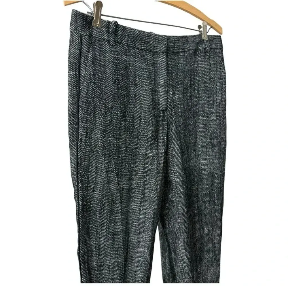 J.Crew tapered cropped black-and-white‎ pants size 6 - Image 8