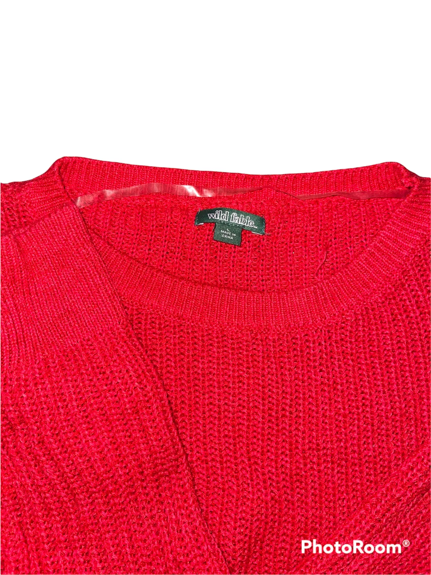 Wild Fable Cropped Red Knit Sweater - Image 5