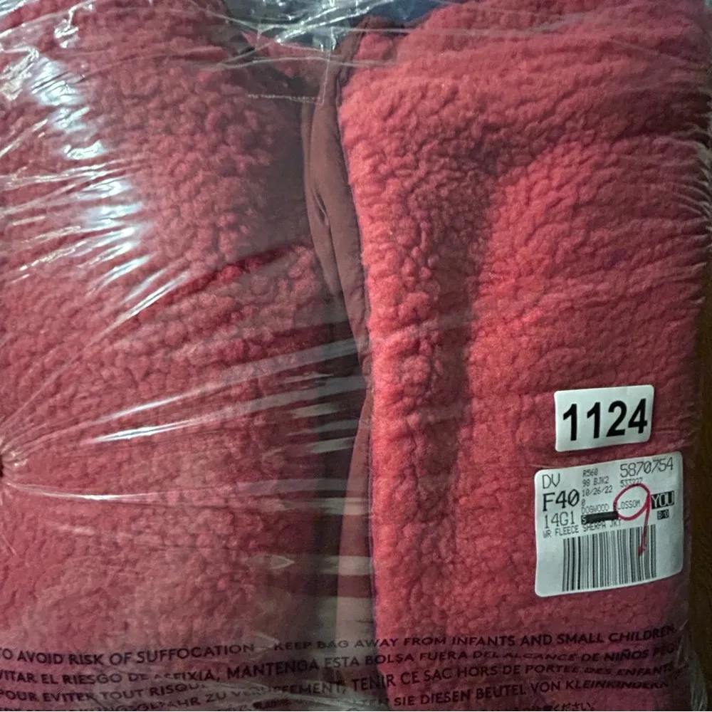 Lands' End Women Sherpa Jacket Red Size S Full Snap Button Closure w/Pockets - Image 12