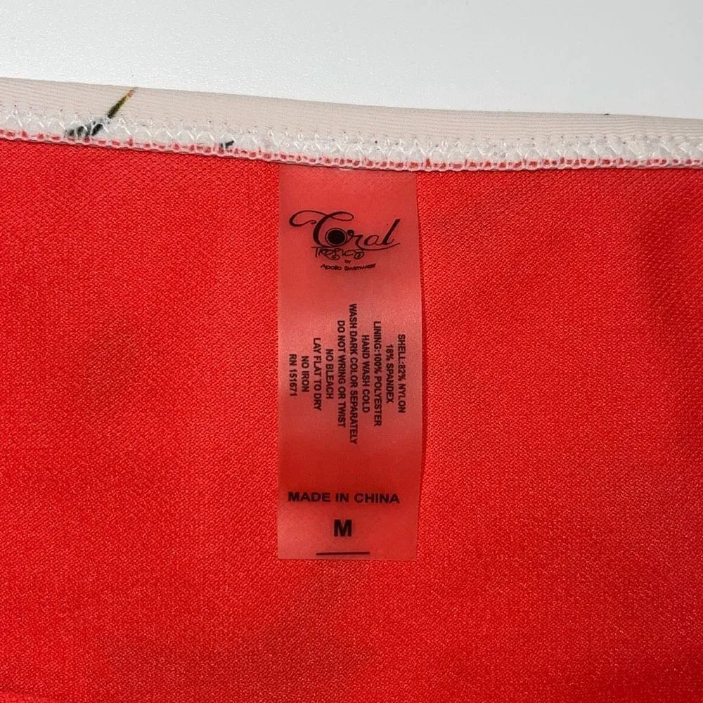 Coral Tropics Womens Floral Keyhole Halter Two Piece Bikini Set Multicolor Mediu - Image 4