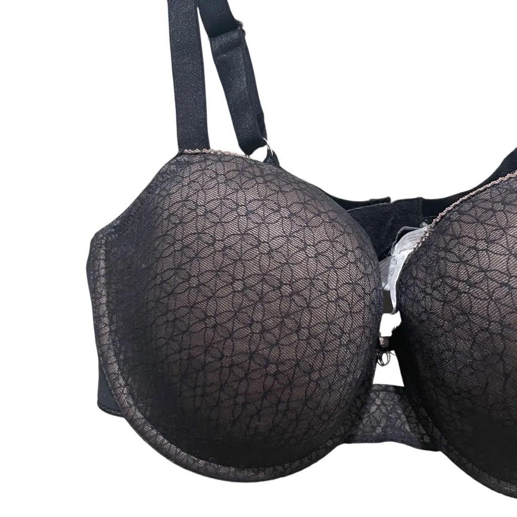 Chantelle Underwire Lace Bra Black Womens Size 36DD Smooth Molded Supportive - Image 2