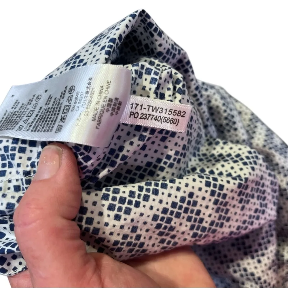 Tommy Bahama Greek Kay Split Neckline Blouse Size Large Nautical Coastal Grandma - Image 6