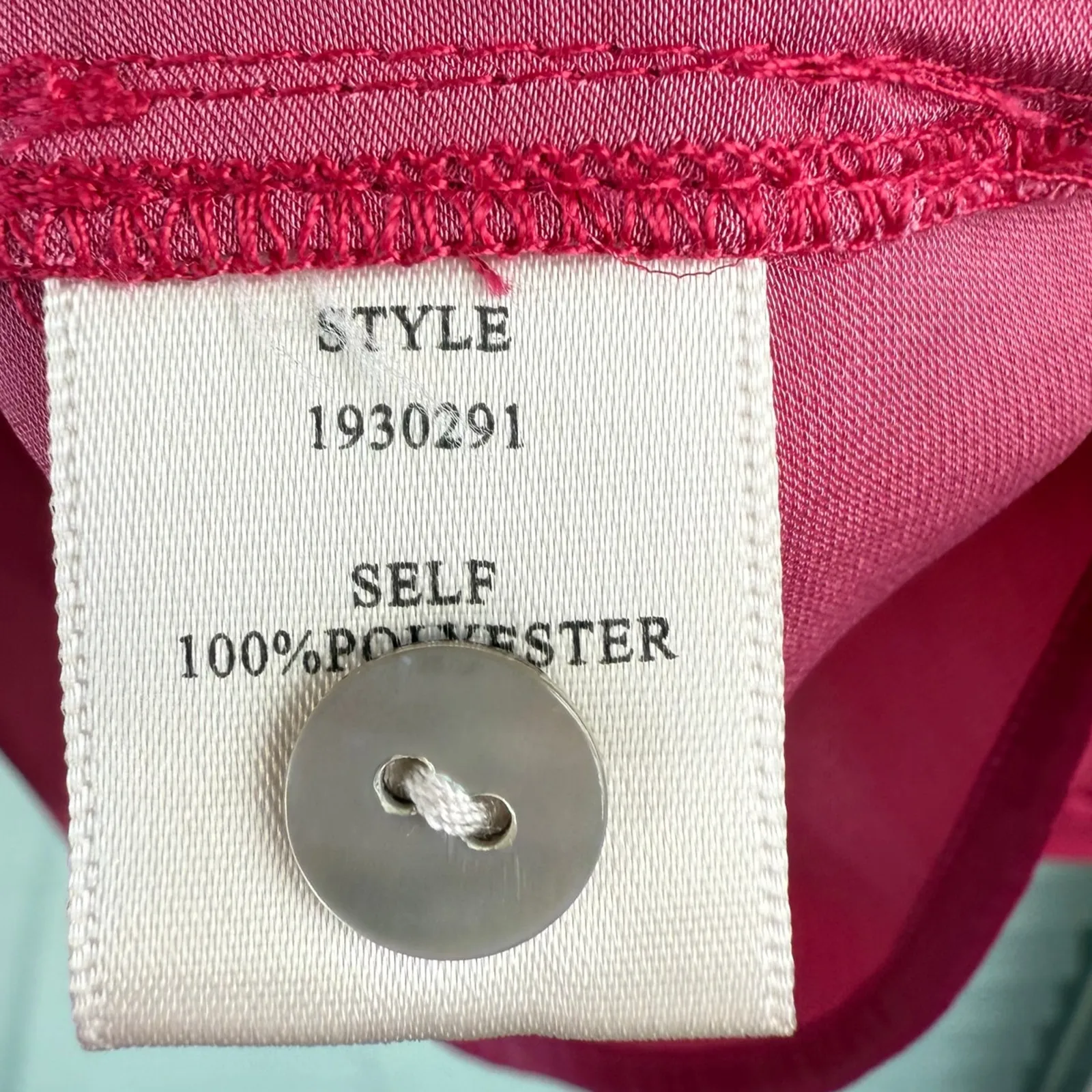 Current Air Long Sleeve Satin Blouse Size Small Pink - Image 4