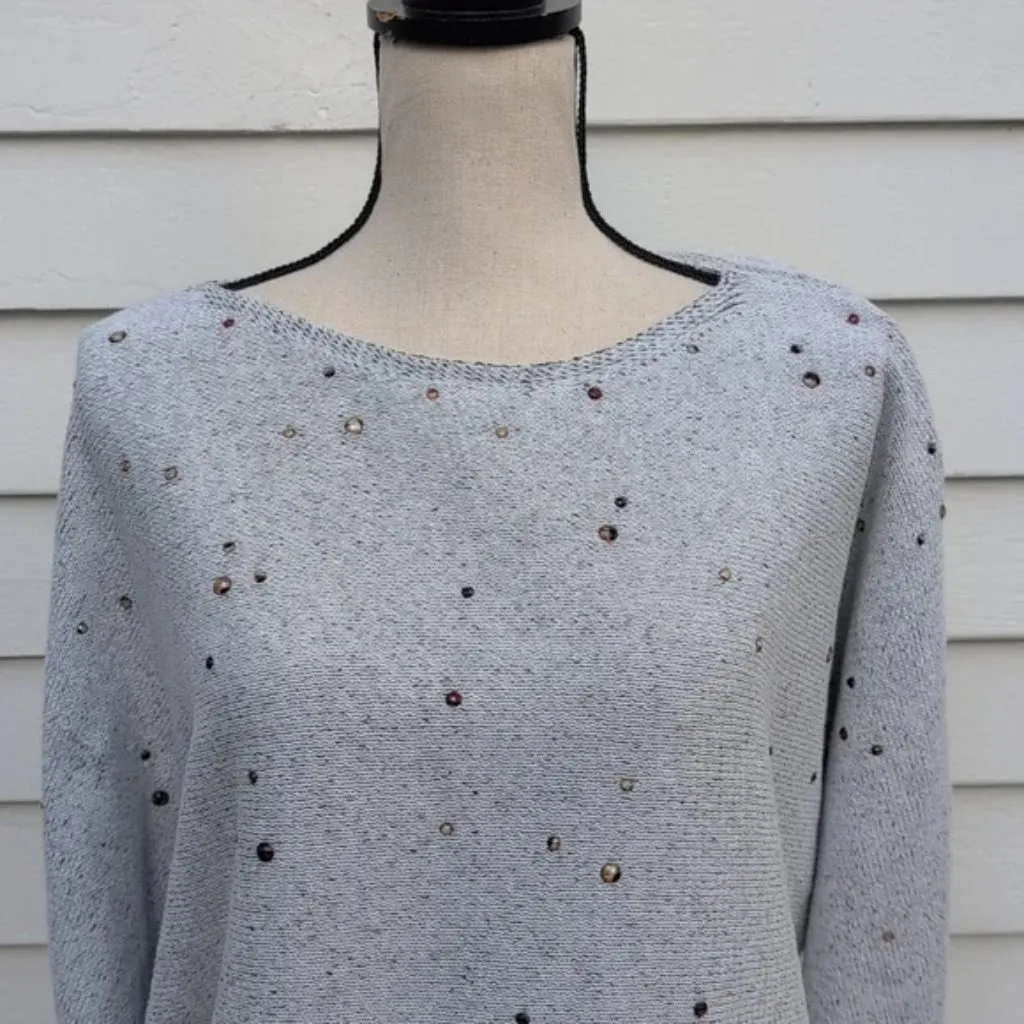 Nic + Zoe Falling Stars Embellished Sweater | Nic + Zoe Kimono Sleeve Sweater - Image 3