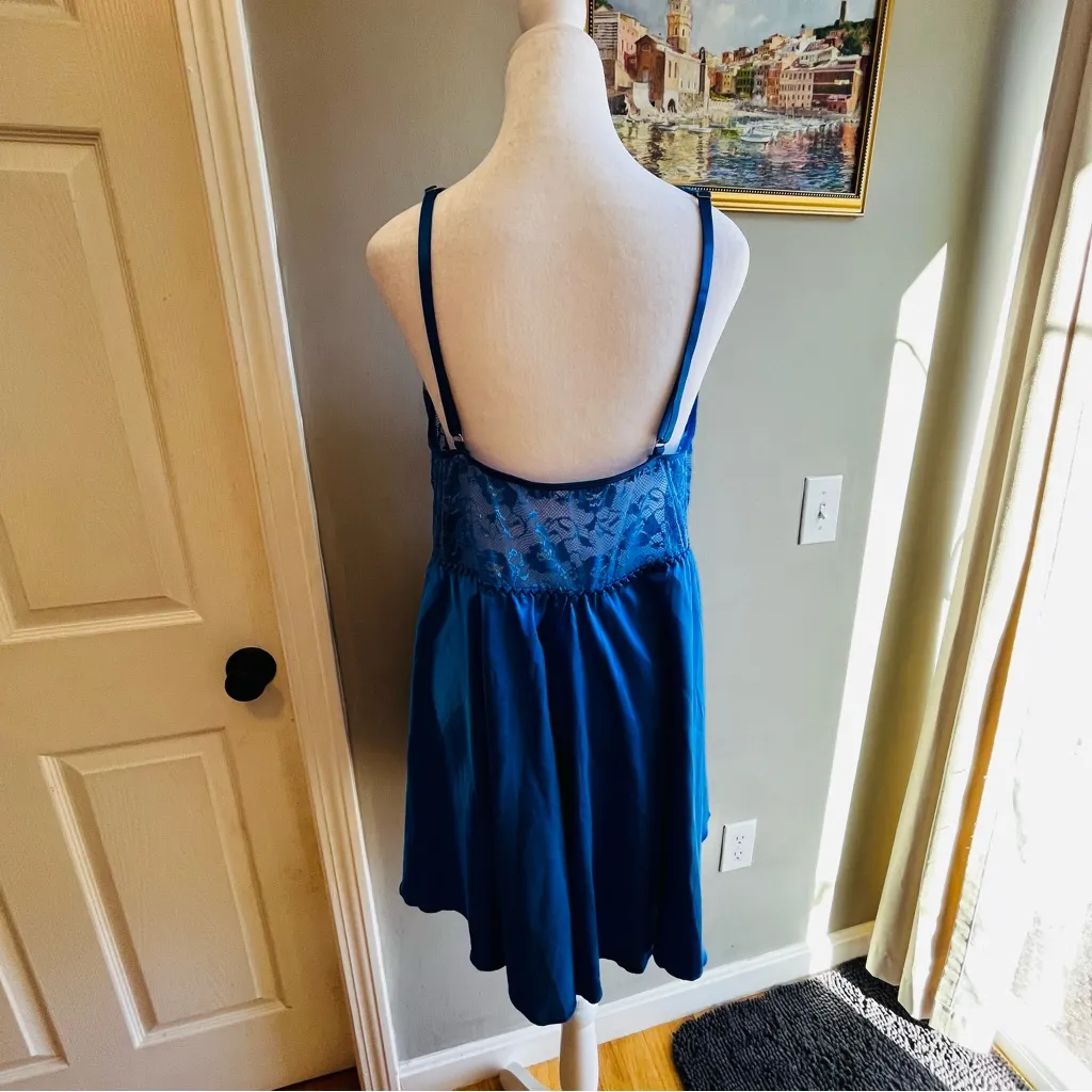 Elegant Blue Lace Nightgown Babydoll 4XL Plus Lingerie Size undefined - Image 7