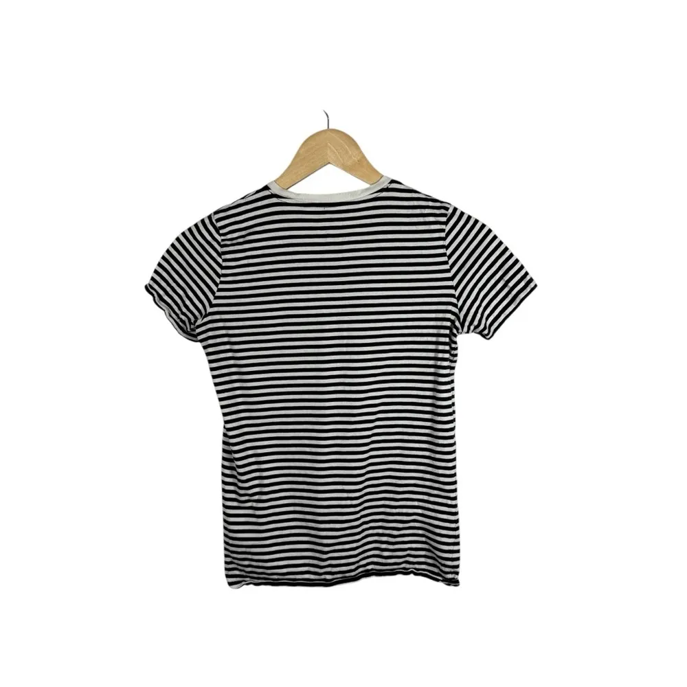Everlane Women’s The Organic Cotton Crew Tee Black Bone Stripe XS - Image 9
