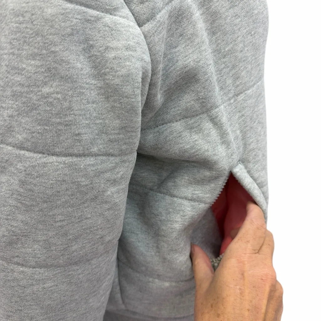 Champion Reverse Weave Gray Quilted Puffer Jacket Womens Large - Image 5