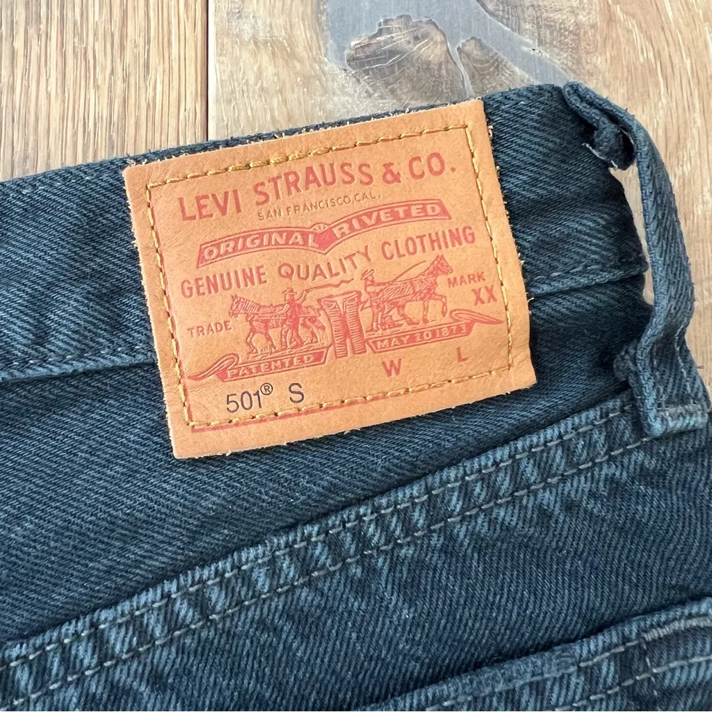 Levi’s Black Distressed 501 S Jeans Raw Hem - Image 14