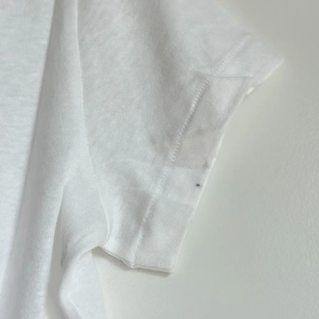 Skims Sheer Jersey T-Shirt in Snow, Size XXS - Image 9