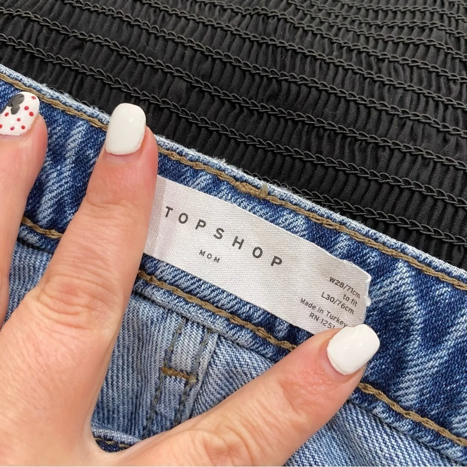 Topshop | Mom Distressed Cropped Jeans Sz 28 - Image 8