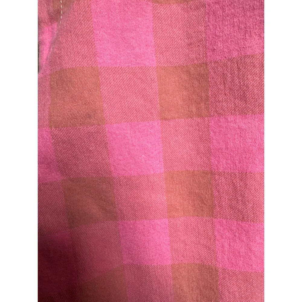 Collectif Vintage retro pink plaid high waisted pants size small - Image 10