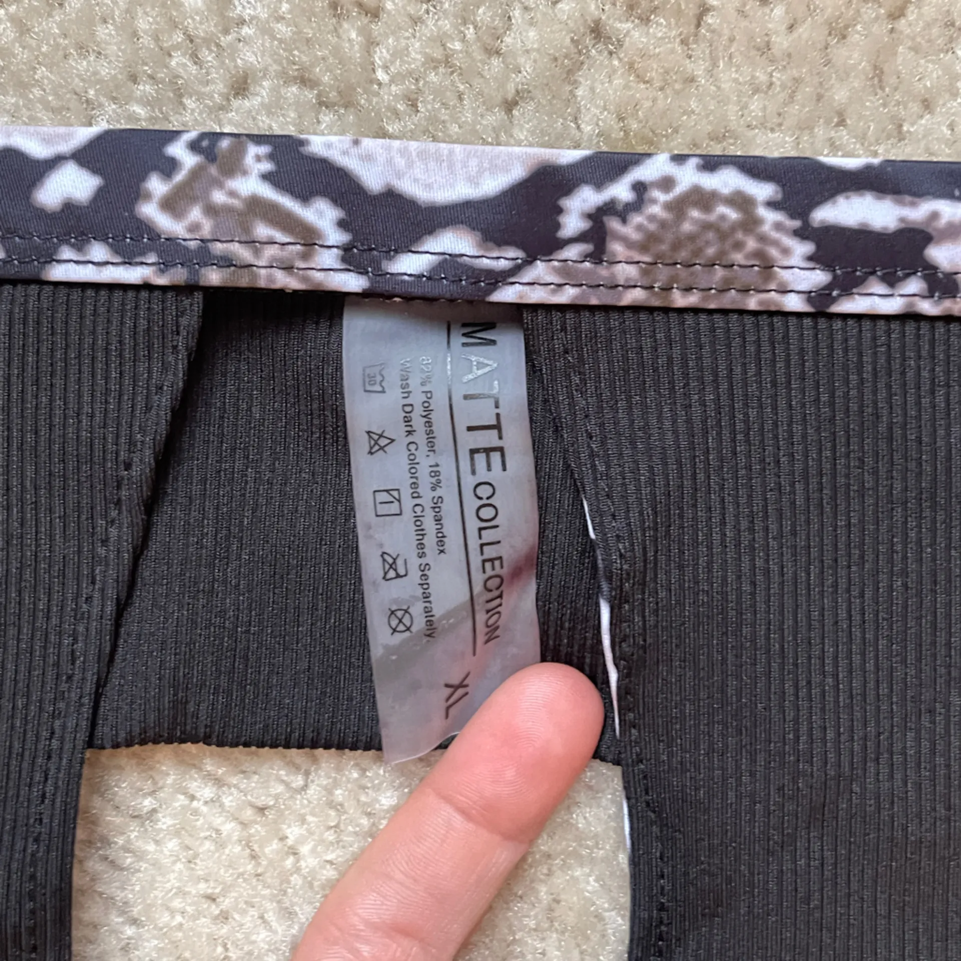 Black and Snake Print High Cut Peekaboo One Piece Swimsuit - Image 2