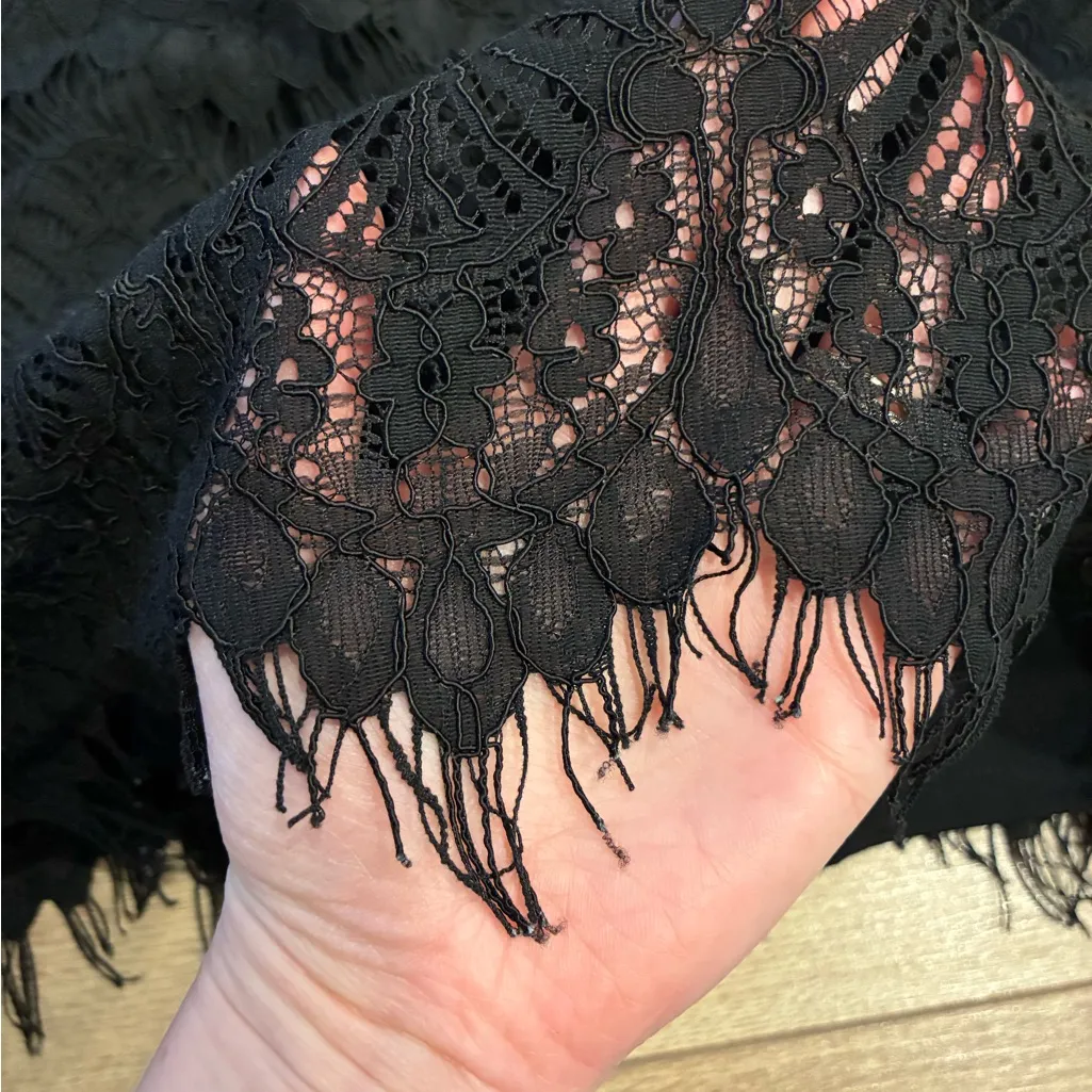 NWT City Chic Lace Off the Shoulder Mini Shift Dress Black Size XL/22 - Image 9