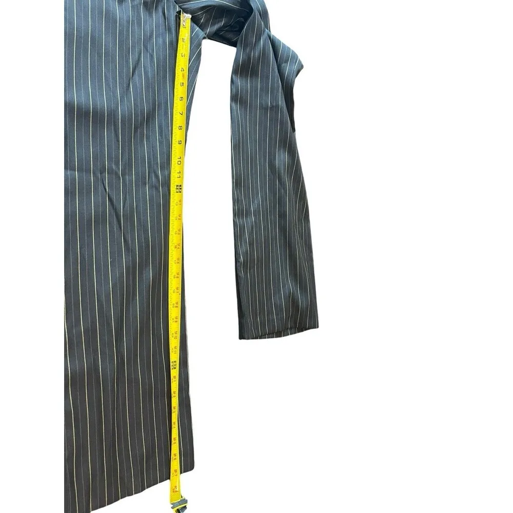 Taylor B.Moss VTG Black Olive Pin Striped Y2K 90s Office Dress Pants NWT 4 - Image 8