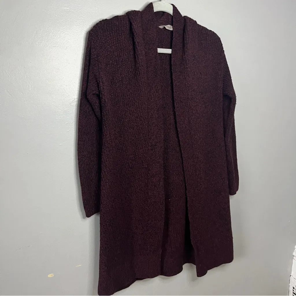 Athleta Maroon Open Front Cardigan - Image 3