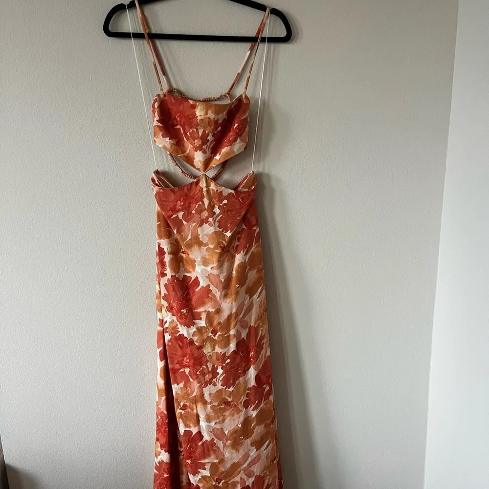 Significant Other Floral Cutout Dress Orange Size 2 - Image 4