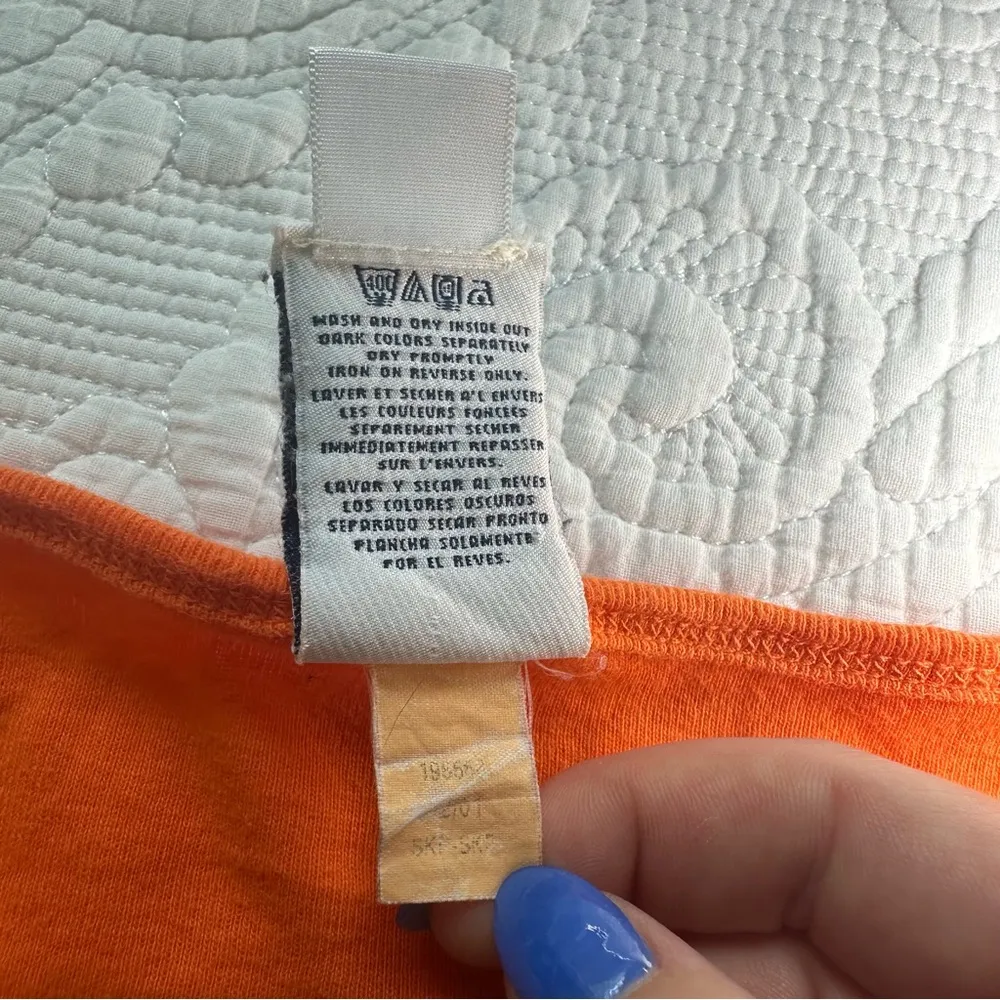 Tommy Hilfiger Vintage Y2K Baby Tee Tank Top. Color: Orange. Size: XL. - Image 5