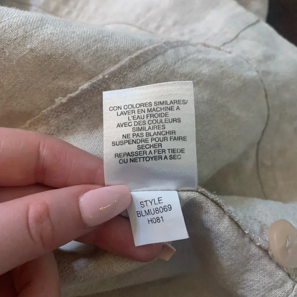 Sigrid Olsen SOBlue beige linen jacket size S - Image 8