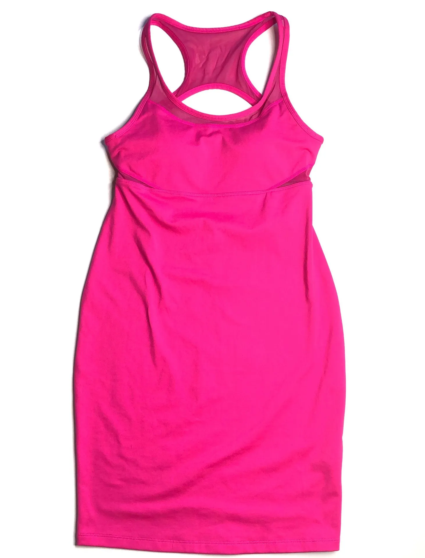 Hot Pink Mesh Racerback Tropez Dress - Image 3