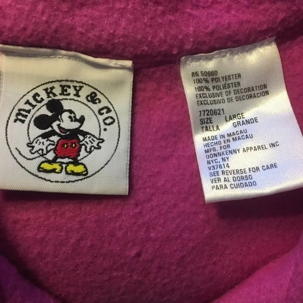 Disney Micky Mouse Gear Pink Pullover Fleece Vest Size Large u - Image 3