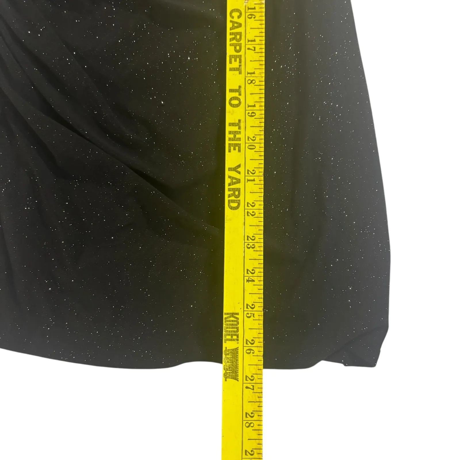 GLARE Black Glitter Bodycon Dress Criss‎ Cross Back Party Cocktail Sample Small - Image 9