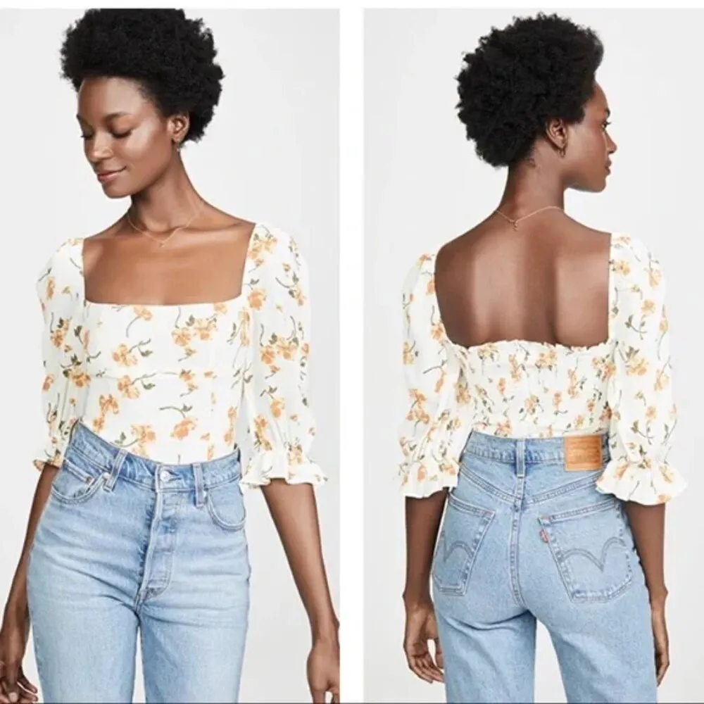 💕REFORMATION💕 Georgia Top ~ Limonada Floral Print 8 - Image 10