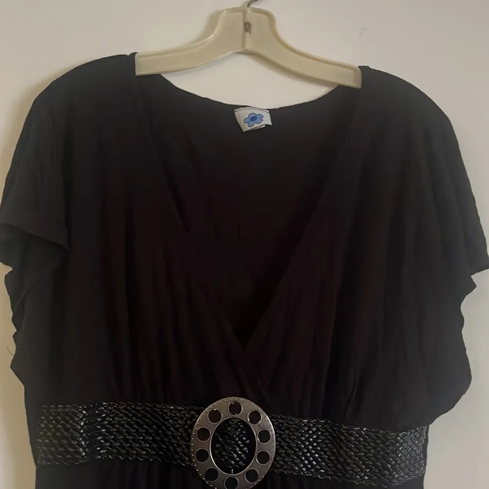 Pretty shirt with underbust buckle Black Size XL - Image 3