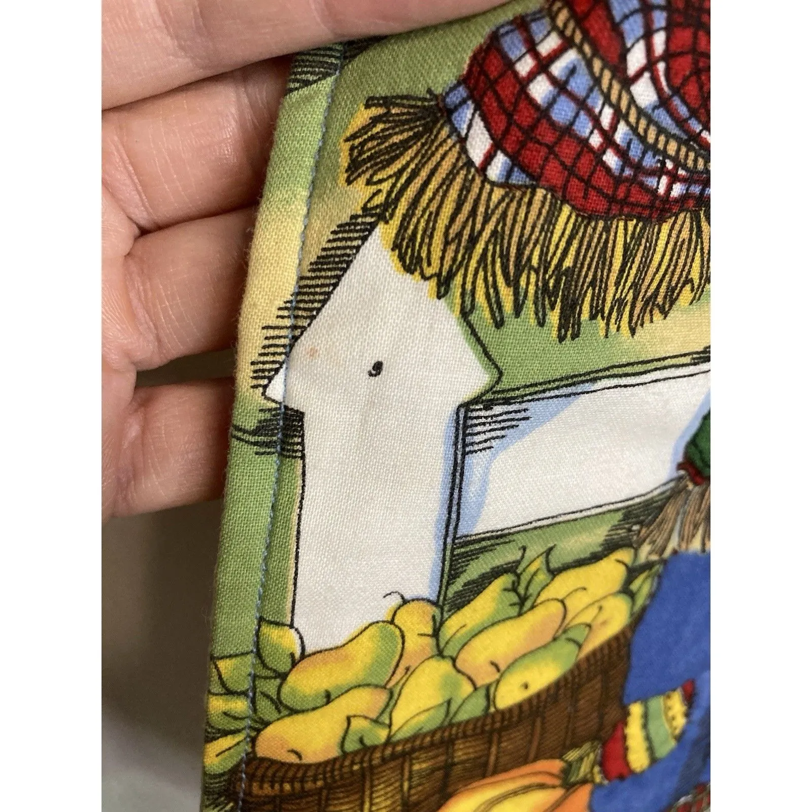 Autumn Handmade Open Vest M/L Scarecrow Sunflower Granny Fall Grandma Teacher - Image 5