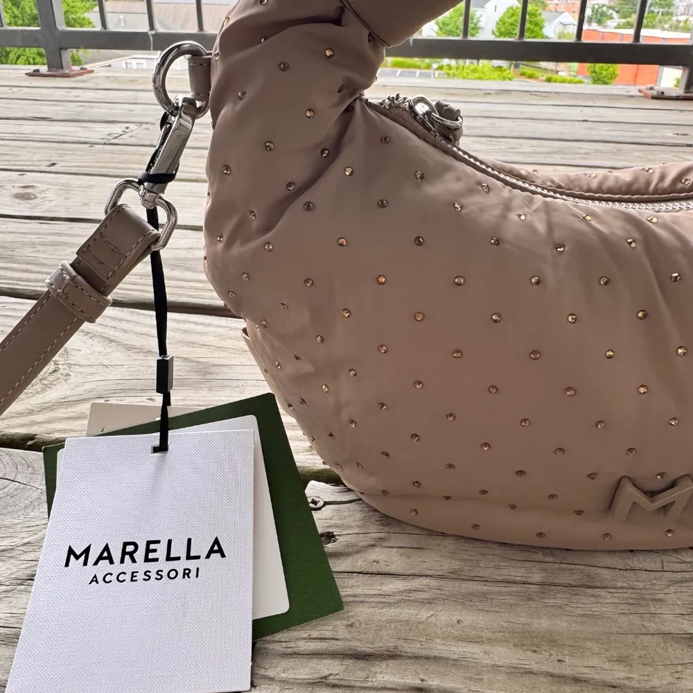 NWT Padded bag and purse with rhinestones Tan - Image 5