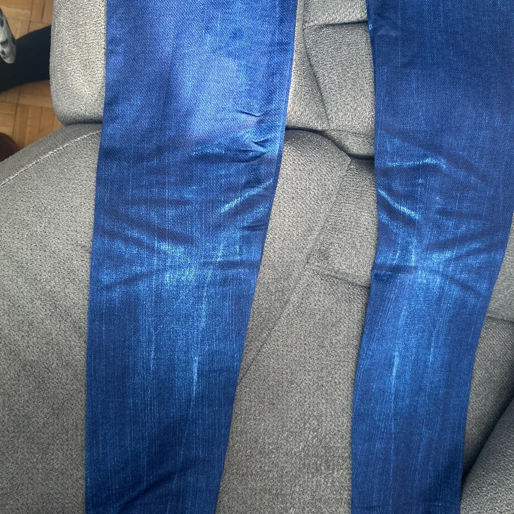 Emme Jordan Denim Jeggings with Faux Pockets – Stretch Fit (S/M) Blue - Image 6