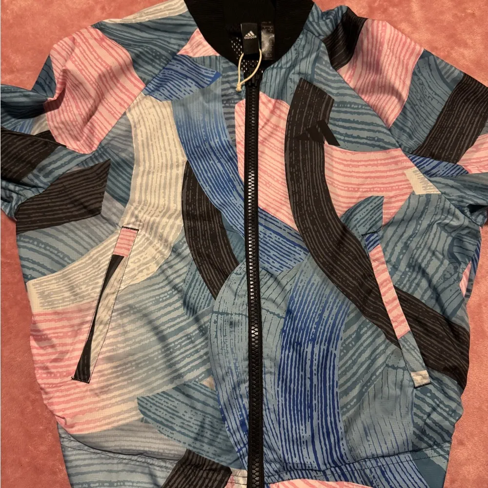 Adidas Colorful Patchwork Bomber Jacket - Image 4