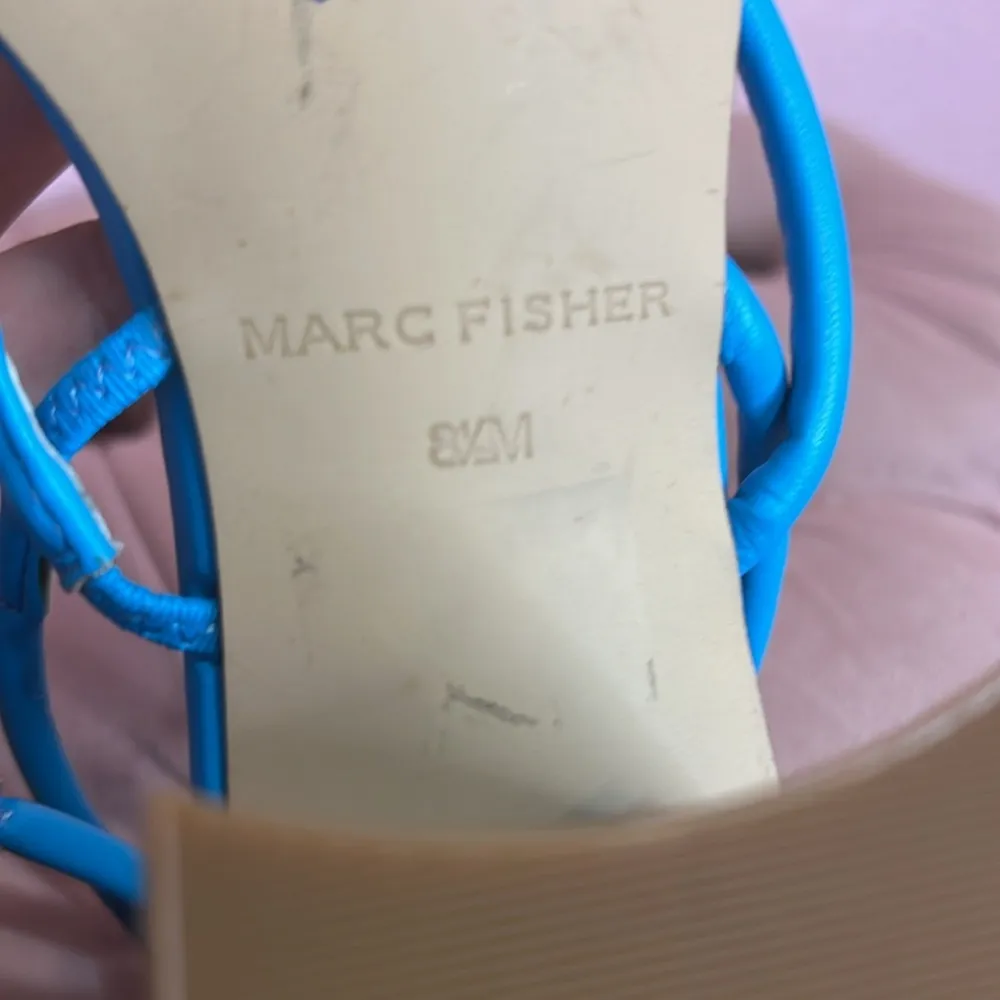 Marc Fisher Women's Galvin Heeled Sandal In Hawaiian Blue. Size 8.5 - Image 10