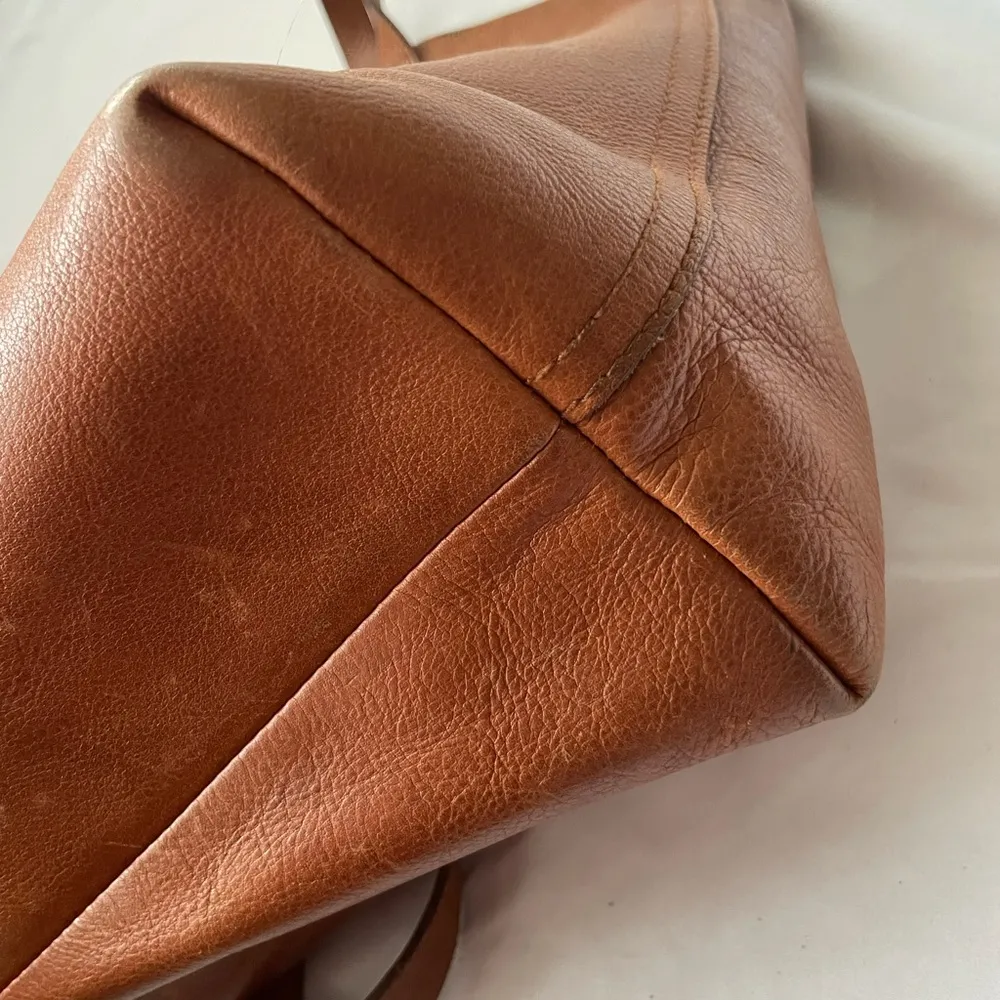 Madewell Brown Leather Transport Tote Bag - Image 12