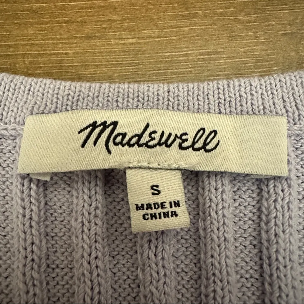 Tilney Ribbed Sweater Tank Iced Lilac Purple Size Medium Stretchy Knit - Image 4