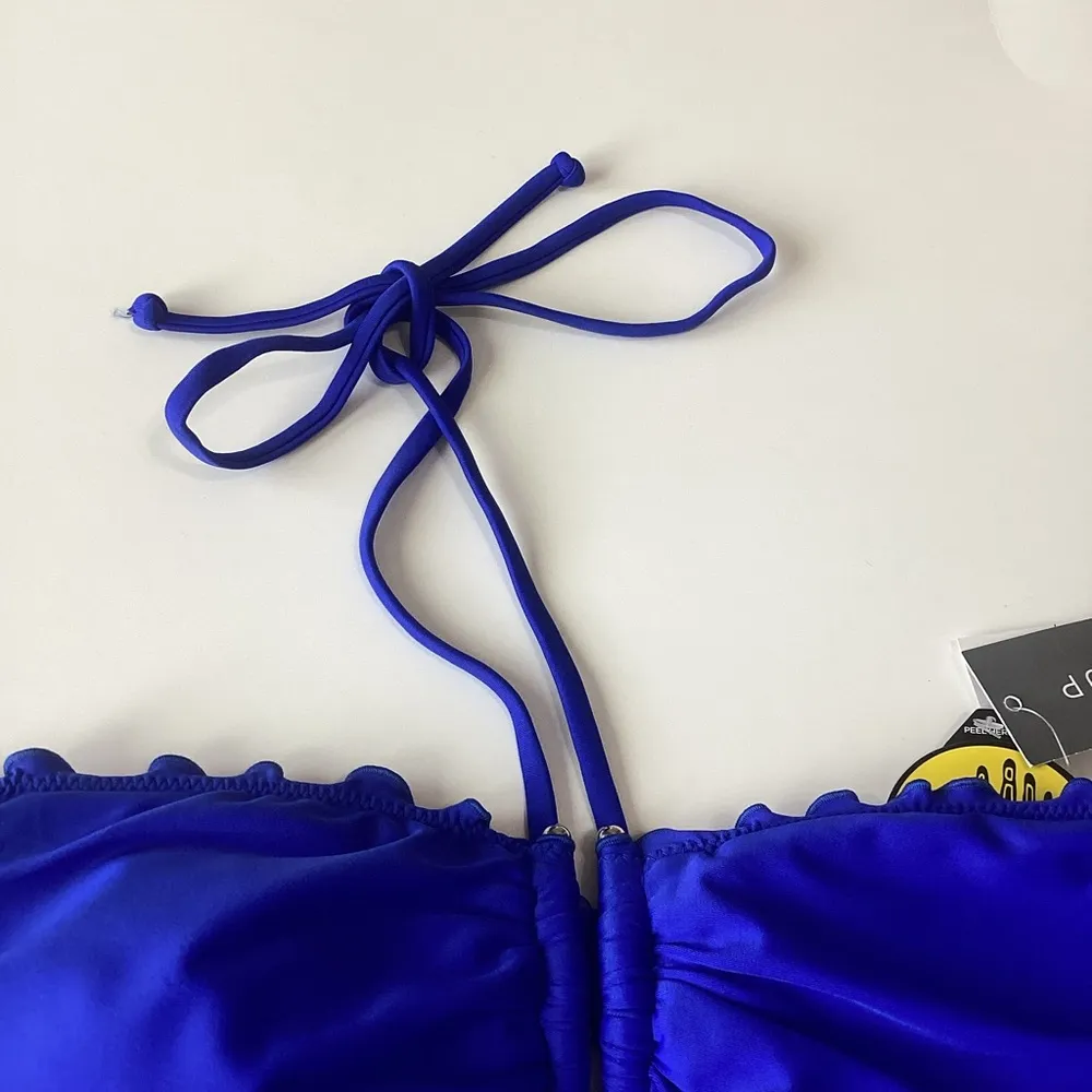 Body Glove smoothies Vibrant Blue bandeau Bikini Top D cup - Image 3