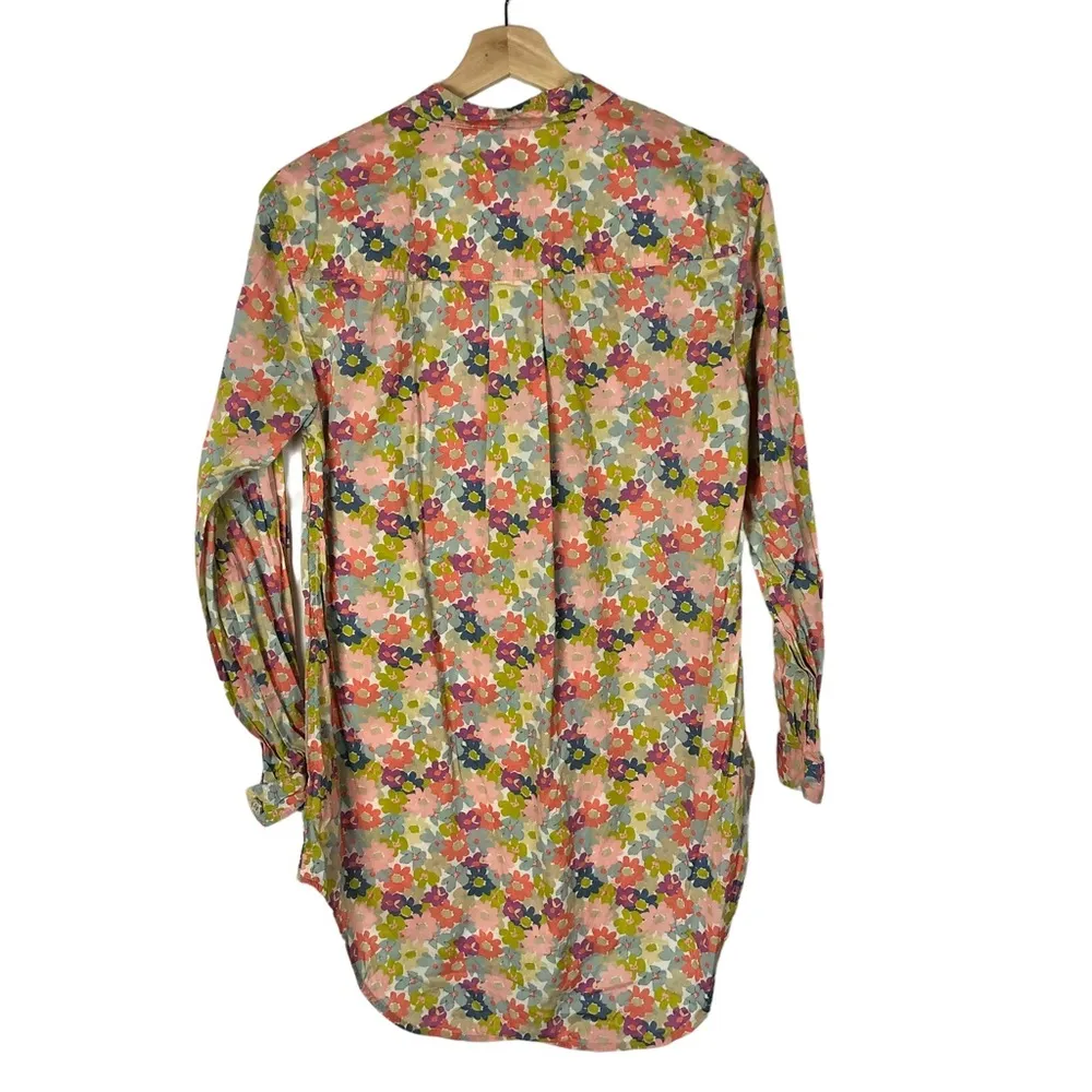 Coach Hadley Multi Color Floral Long Sleeve Tunic S - Image 2