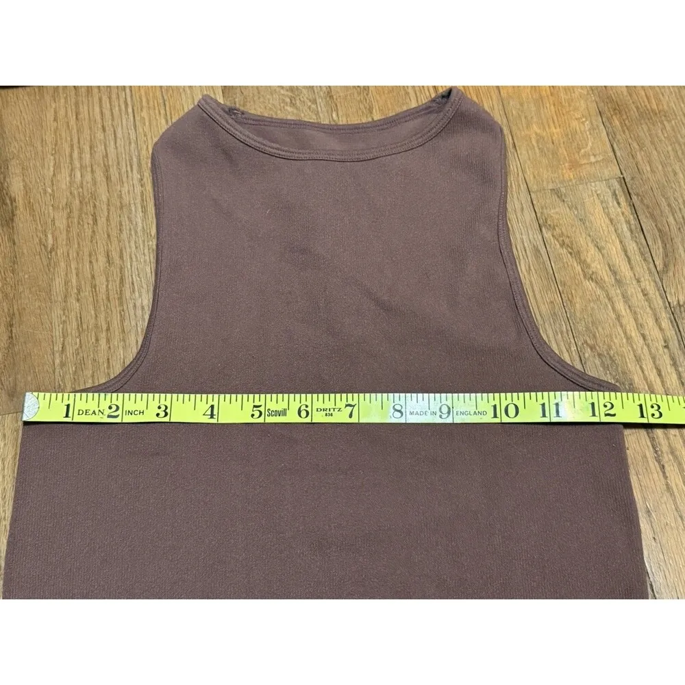 Free People Intimately Hayley Racerback Ribbed Cami Tank Top Brown Size XS/S - Image 3