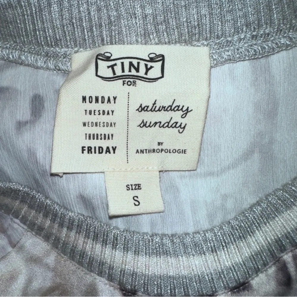 Anthropologie Tiny Saturday Sunday abstract print short sleeves blouse top sz S‎ - Image 3