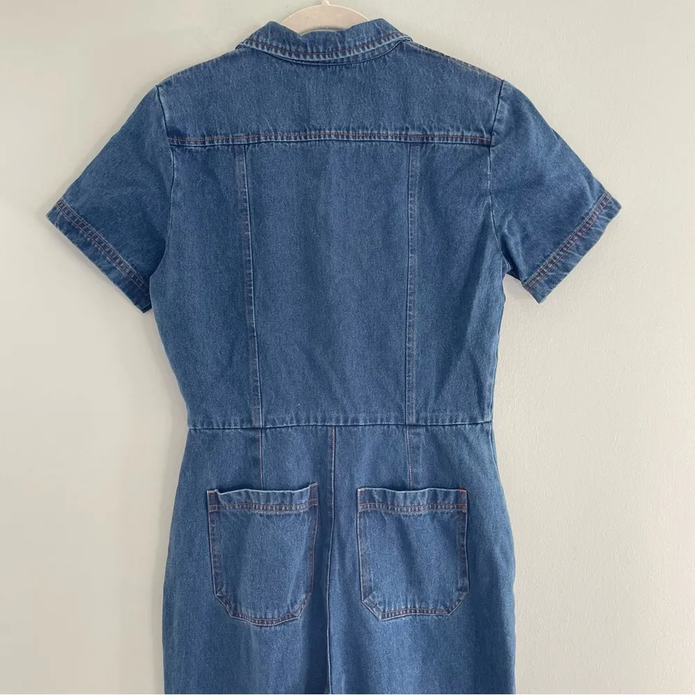 Anthropologie Porridge Maggie Relaxed Denim Jumpsuit NWT Small - Image 11