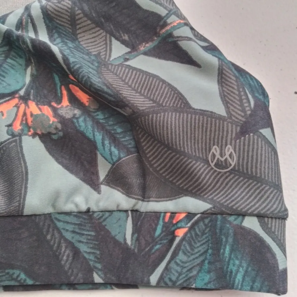 Maaji  Tropical Leaf Print Activewear Sports Bra Size S - Image 3