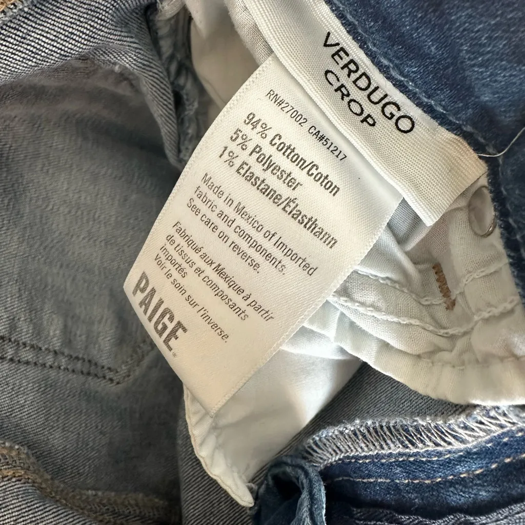 PAIGE Verdugo Skinny‎ Jean Denim Jeans 24 - Image 5