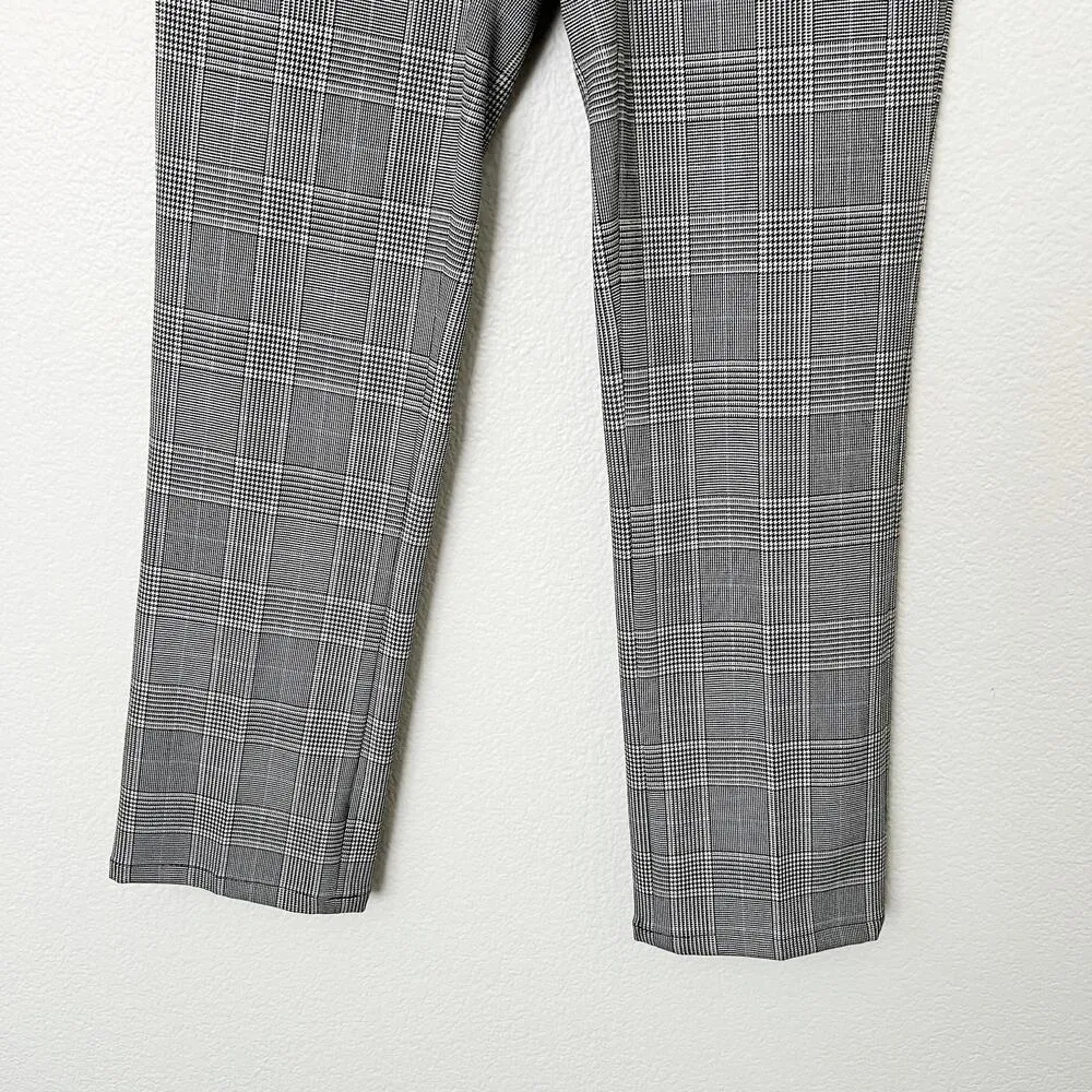 [Sunday Best] Black White Houndstooth Check Plaid Freshman Straight Leg Pants 0 - Image 9