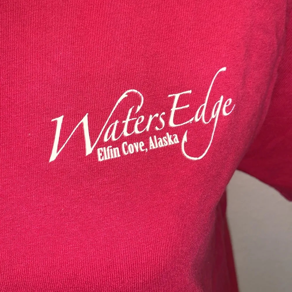 Gildan Waters Edge Elfin Cove Alaska red short sleeve shirt - Image 3