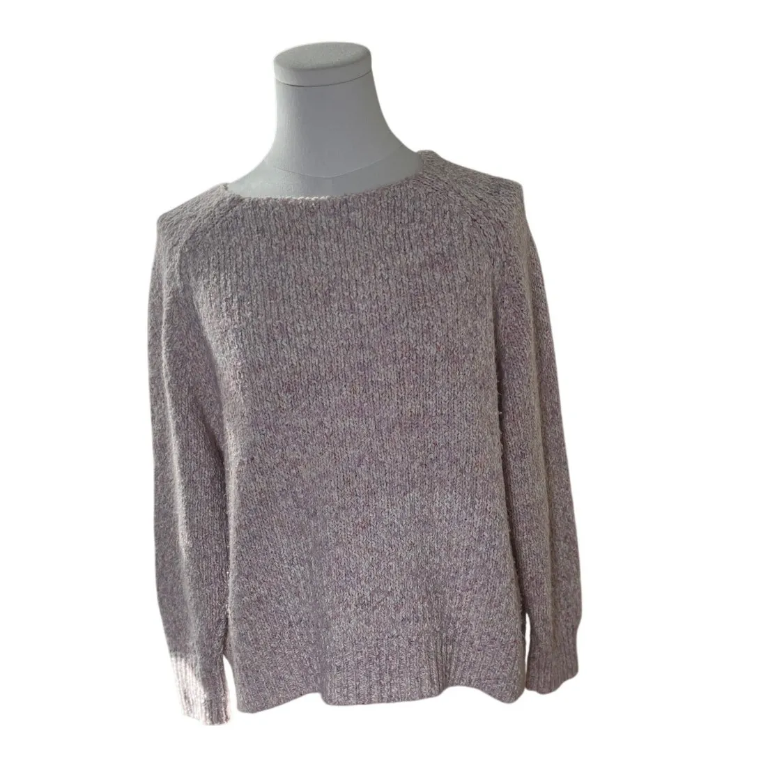 Anthropologie Sweater Small Pink Marled Knit Boxy Drop‎ Shoulder Pullover - Image 11