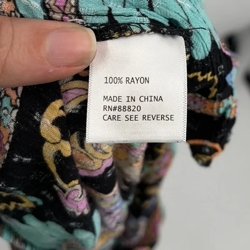 Haute Hippie Boho Pants Sz L Wide Leg Festival Flowy Indie Sleaze Resort Coastal - Image 8