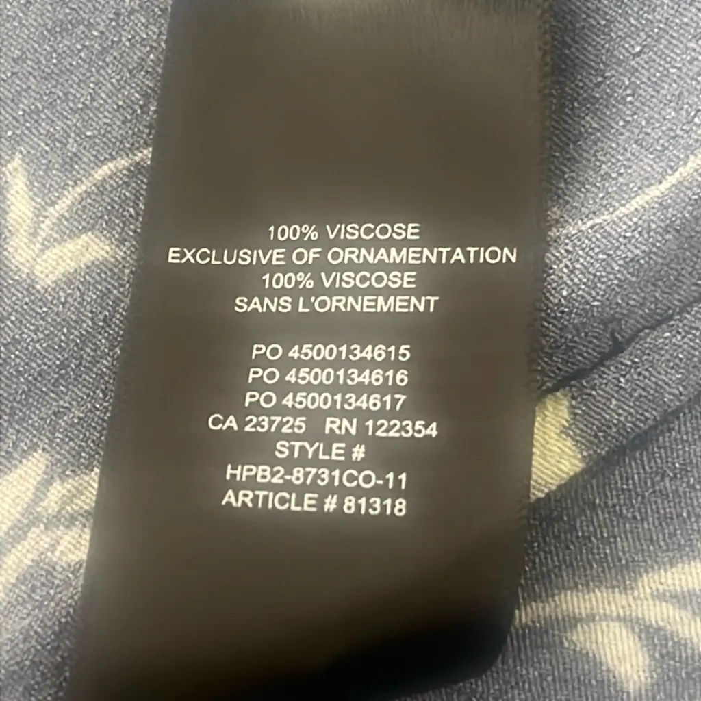 Sunday Best Floral‎ Puff Sleeve Mini Dress Black Yellow Print Size 2XS Blue - Image 5