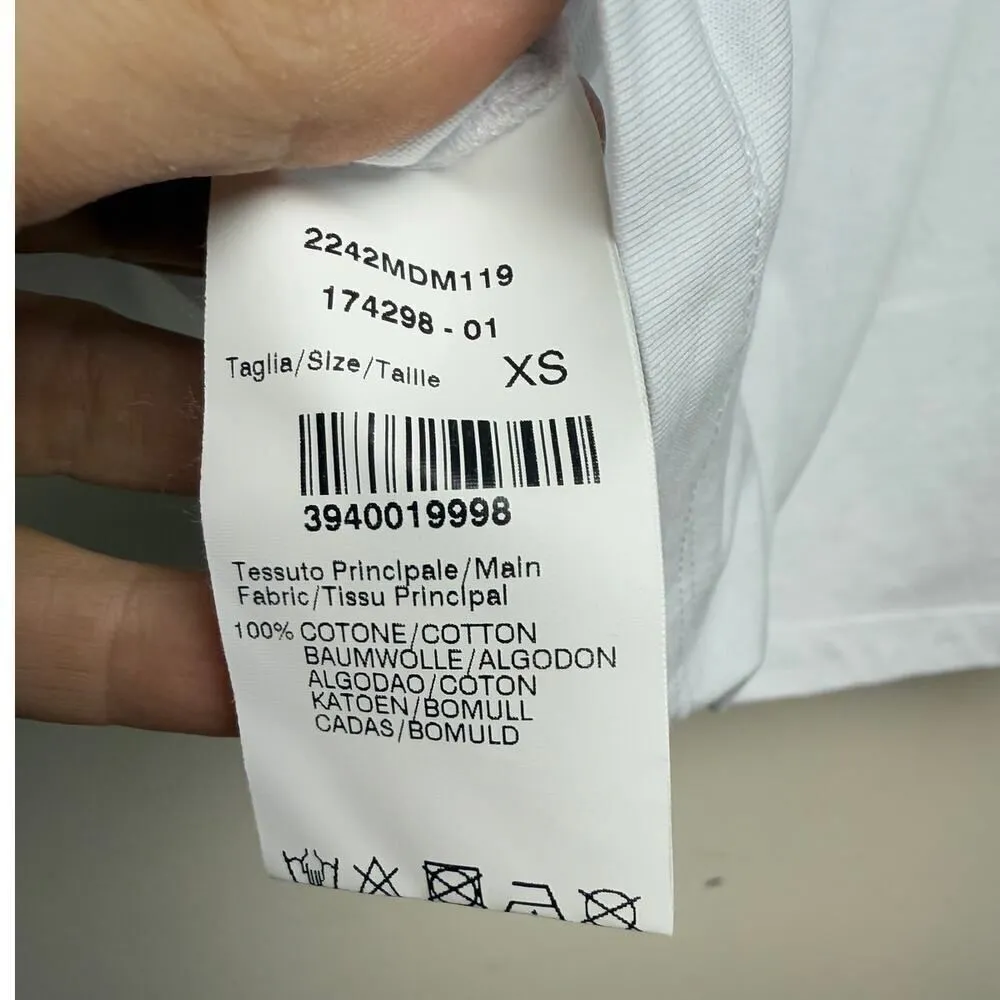 MSGM Milano White Ruffle Tee Sz. XS - Image 5