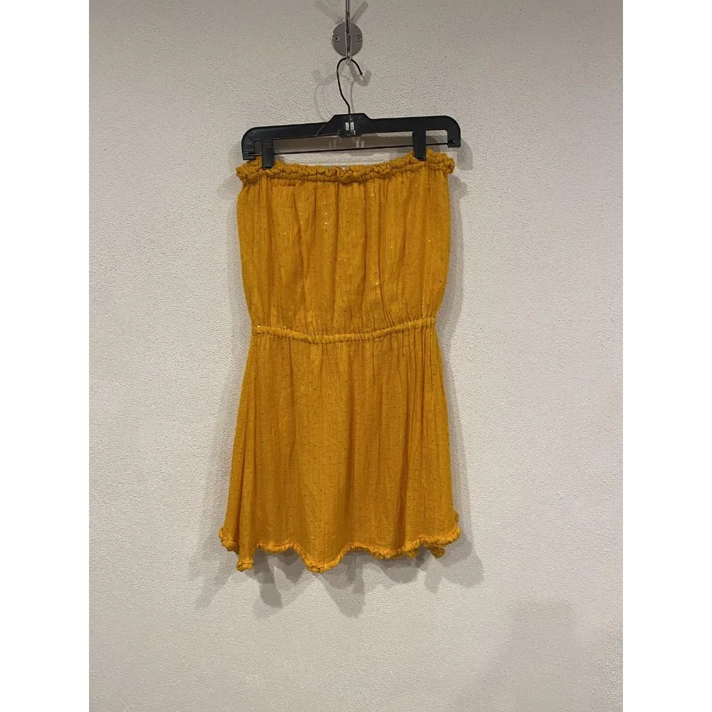 Sundress Anoushka Strapless Dress Womens XS/S Yellow Sequin Tassel Smocked Beach - Image 5