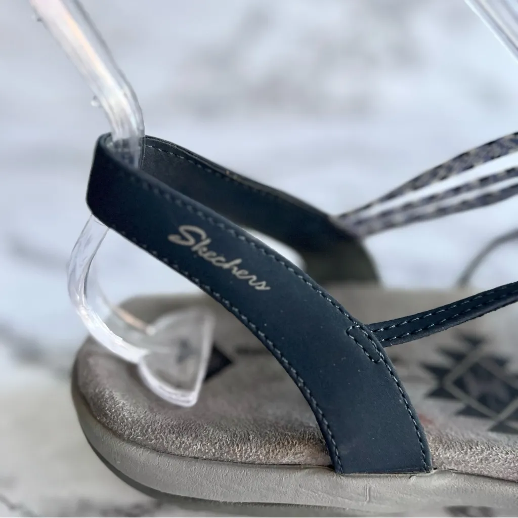 Skechers Raggae Slim Sandals Braided Blue Stretch Memory Foam Walking Comfort 11 - Image 10