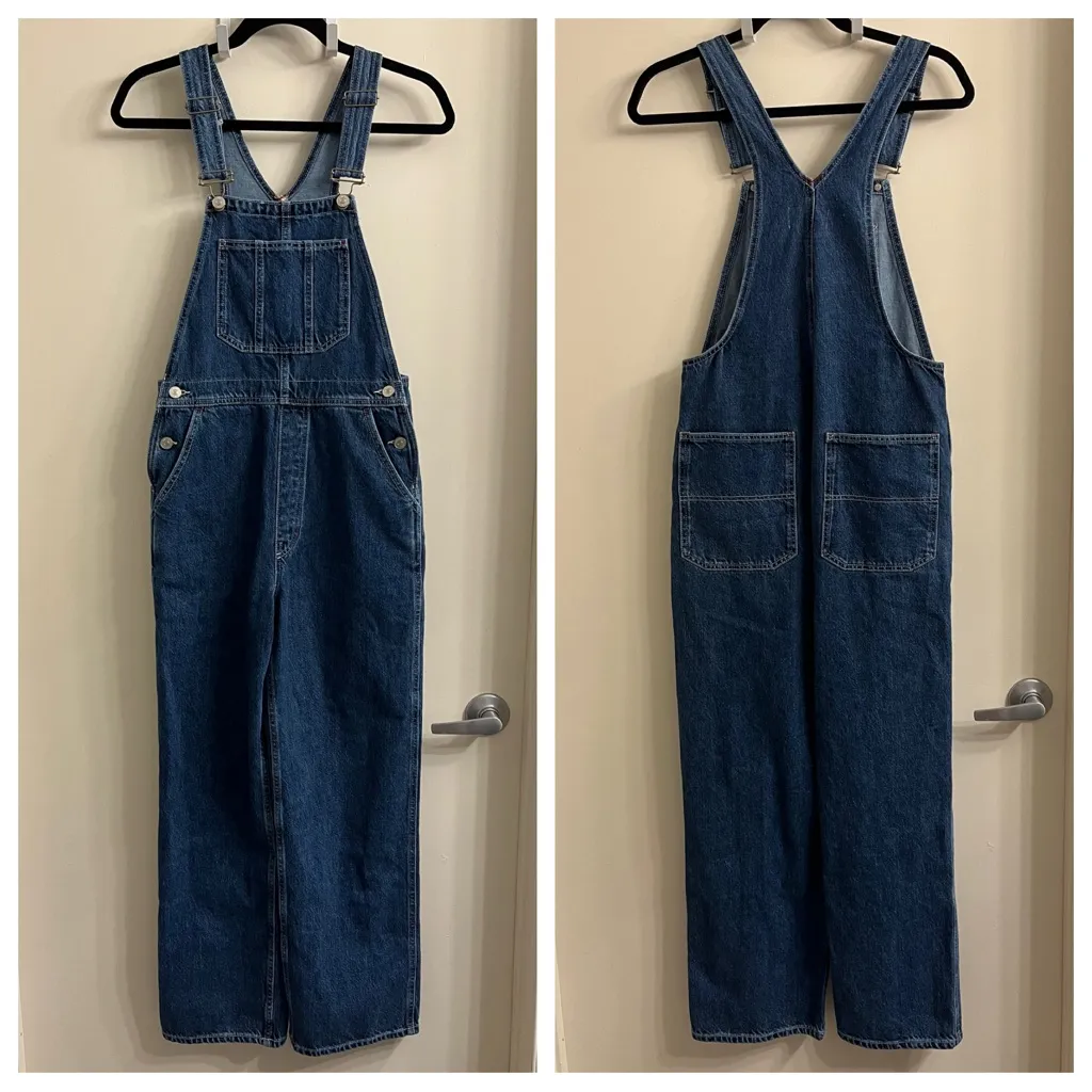 NWT Reformation Milo Utility Denim Overalls Size 2 - Image 3